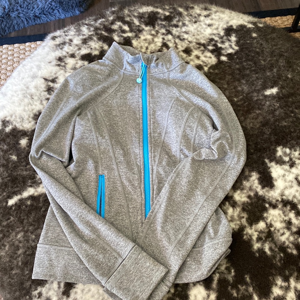 Ivivva Gray Track Jacket with Blue zipping